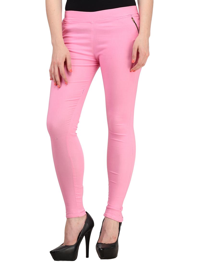 flat front side zipper jeggings - 15341014 - Zoom Image - 1