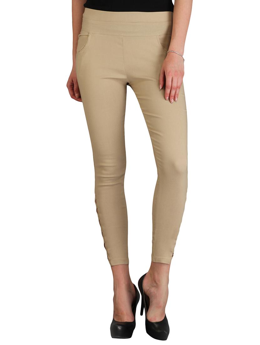 criss cross panel jeggings - 15341018 - Zoom Image - 1
