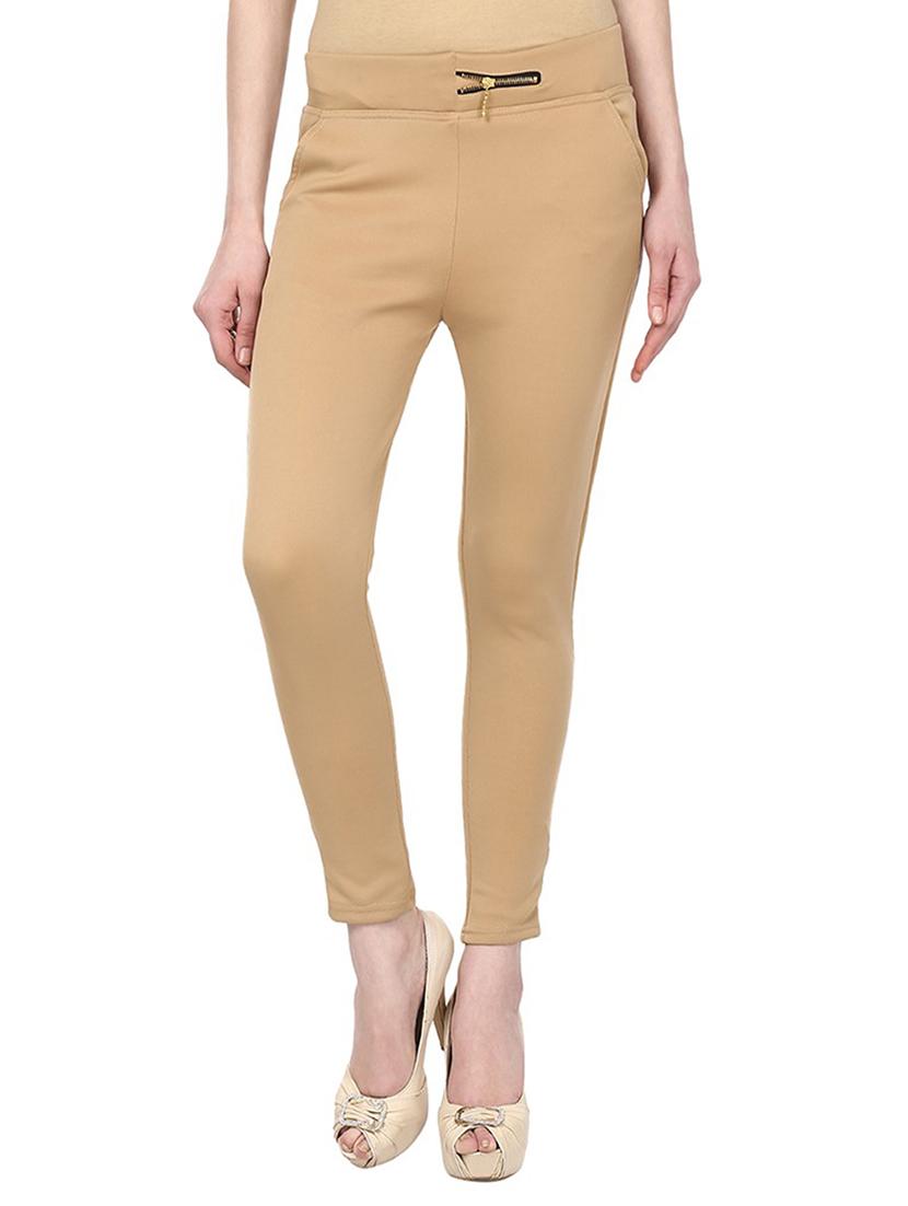 mid-rise zip detailing jeggings - 15341020 - Zoom Image - 1