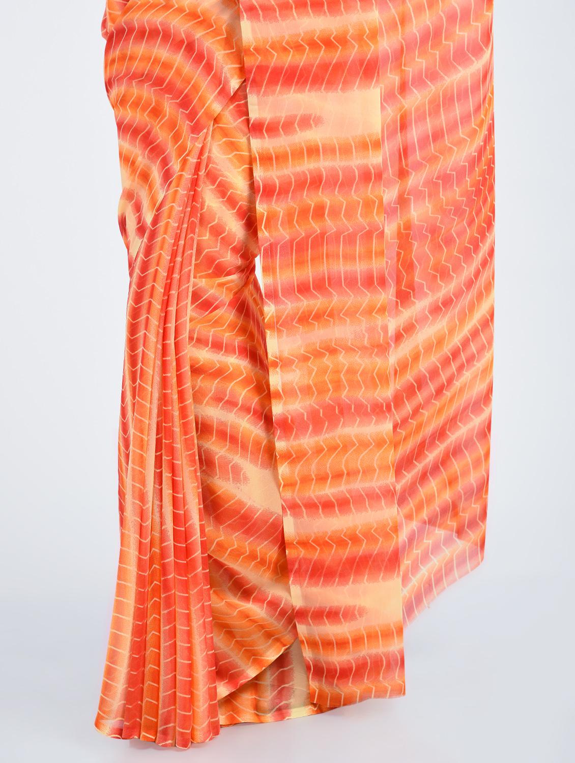 chiffon shibori saree with blouse - 15341341 - Zoom Image - 2