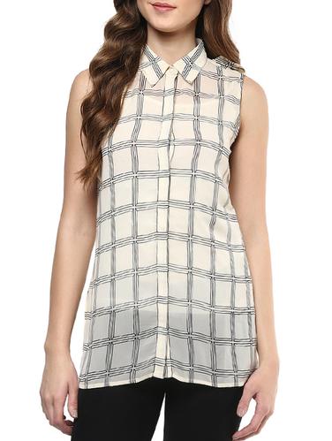 checkered shirt tunic - 15341435 - Very Small Image - 1