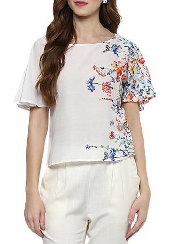 keyhole back floral top - 15341436 - Very Small Image - 1