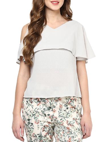 cold shoulder layered top - 15341438 - Very Small Image - 1