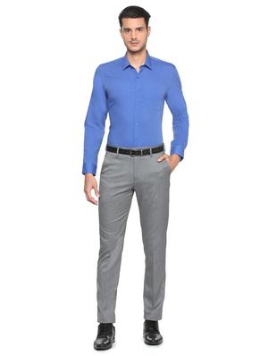 blue cotton formal shirt - 15341441 - Standard Image - 3