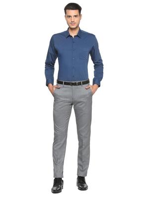 blue cotton formal shirt - 15341445 - Standard Image - 3
