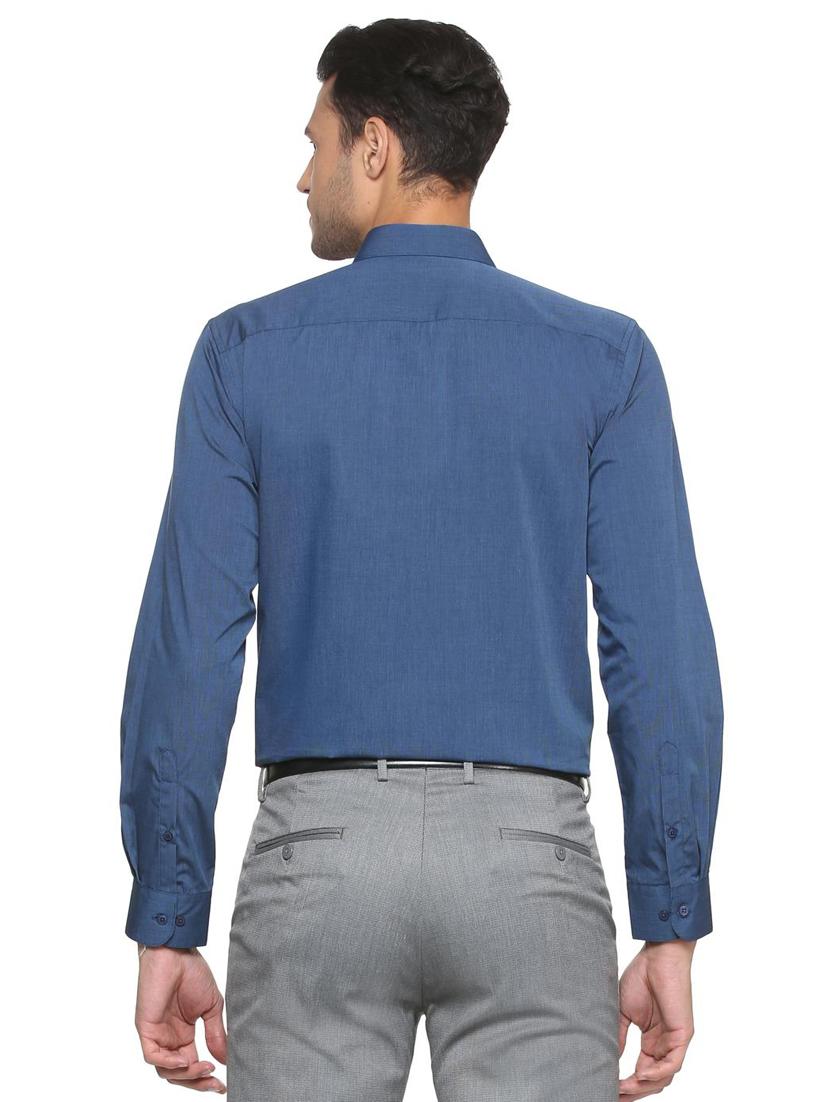 blue cotton formal shirt - 15341445 - Zoom Image - 2