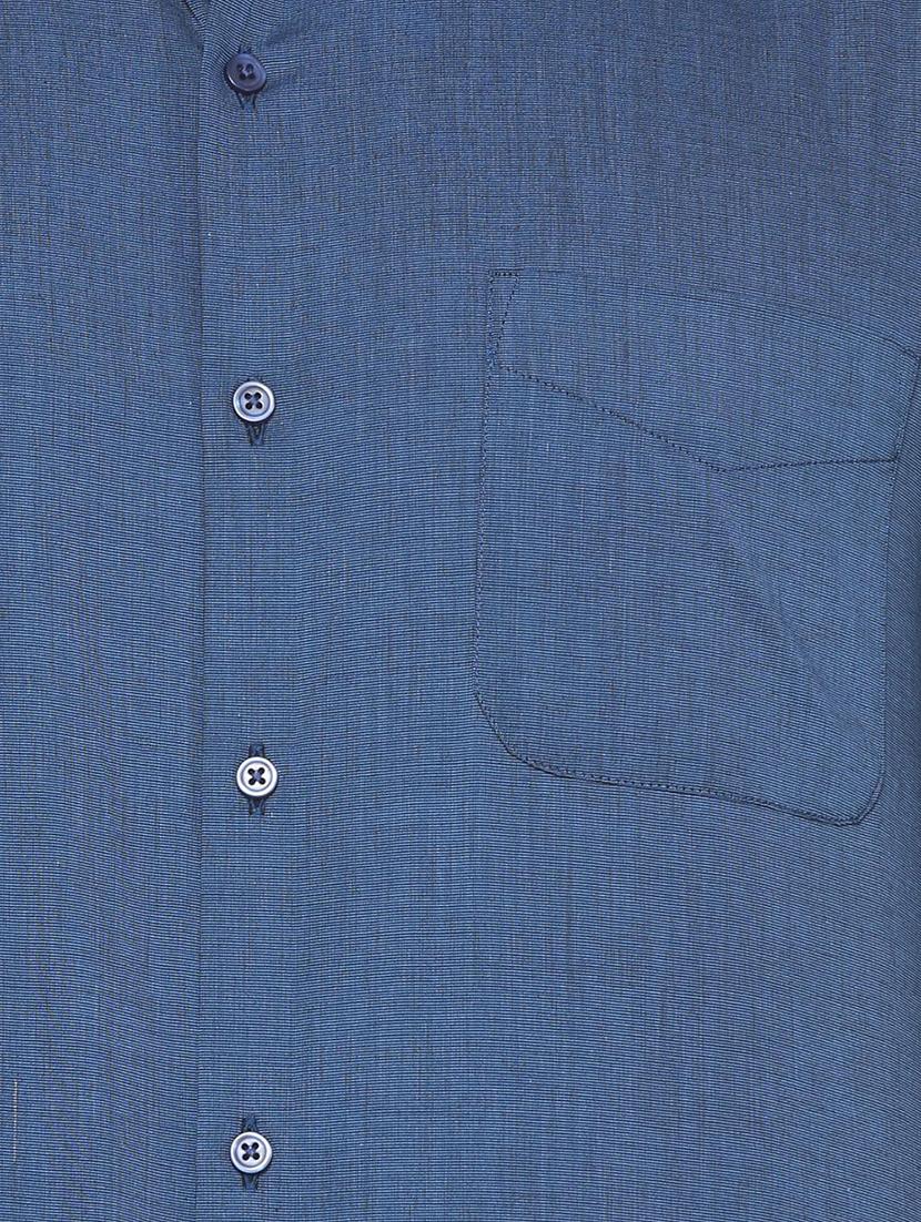 blue cotton formal shirt - 15341445 - Zoom Image - 4