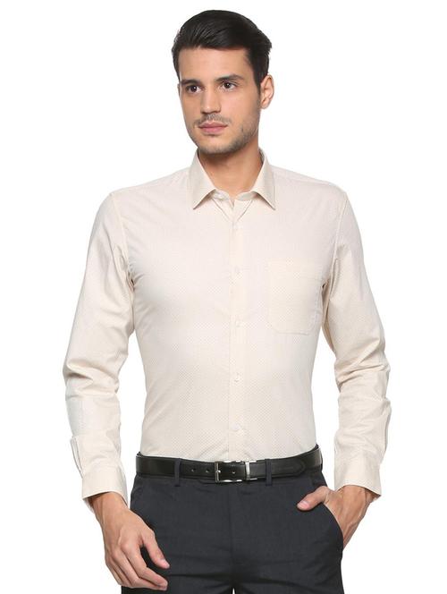 beige cotton formal shirt - 15341451 - Very Small Image - 1