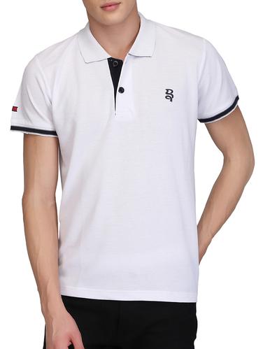 white cotton polo t-shirt - 15341469 - Very Small Image - 1