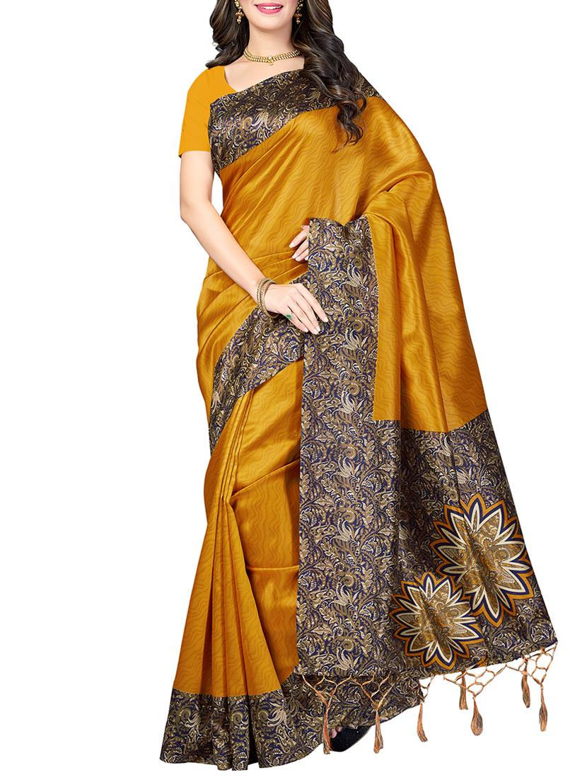 kalamkari printed saree with tassels with blouse - 15341492 - Zoom Image - 1