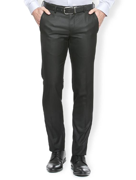 grey terry rayon flat front formal trouser - 15341525 - Zoom Image - 1