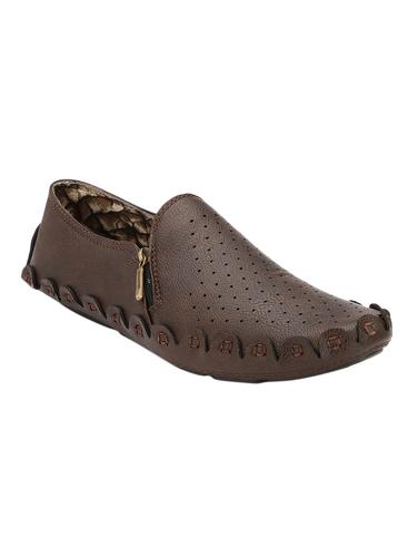brown leatherette casual slip on - 15341537 - Very Small Image - 1