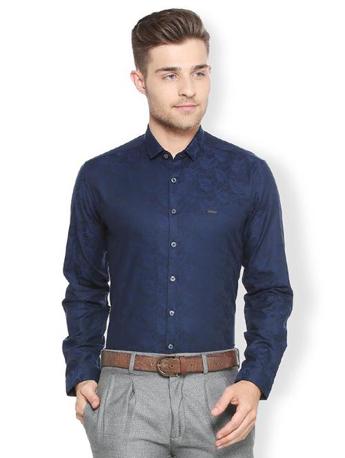 blue cotton casual shirt - 15341566 - Standard Image - 1