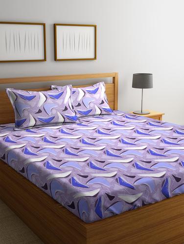 Cotton 144 TC Double Bedsheet with 2 Pillow Covers - 15341689 - Very Small Image - 1