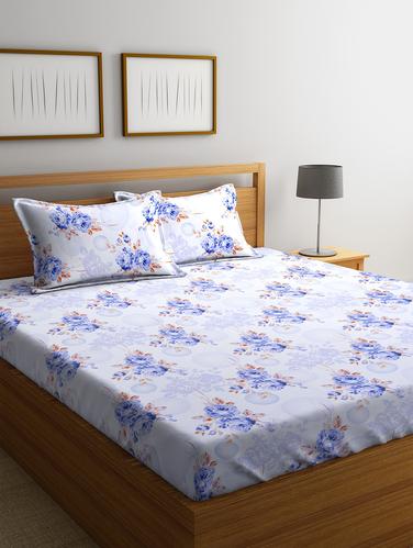 Cotton 144 TC Double Bedsheet with 2 Pillow Covers - 15341693 - Very Small Image - 1