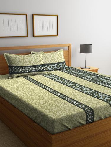 Cotton 144 TC Double Bedsheet with 2 Pillow Covers - 15341728 - Very Small Image - 1