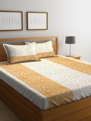 Cotton 144 TC Double Bedsheet with 2 Pillow Covers - 15341747 - Very Small Image - 1