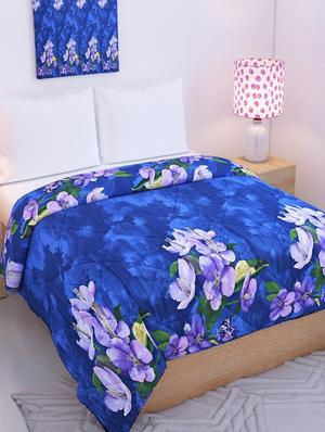 Blue Reversible Double Bed Blanket - By Azaani - 15341762 - Standard Image - 1