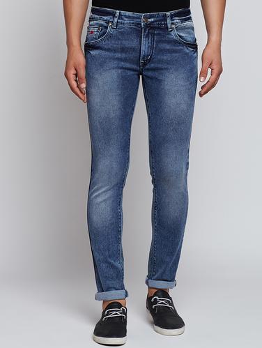 blue cotton washed jeans - 15341773 - Very Small Image - 1