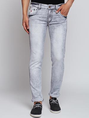 grey cotton washed jeans - 15341774 - Standard Image - 1