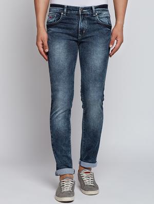 blue cotton washed jeans - 15341775 - Standard Image - 1