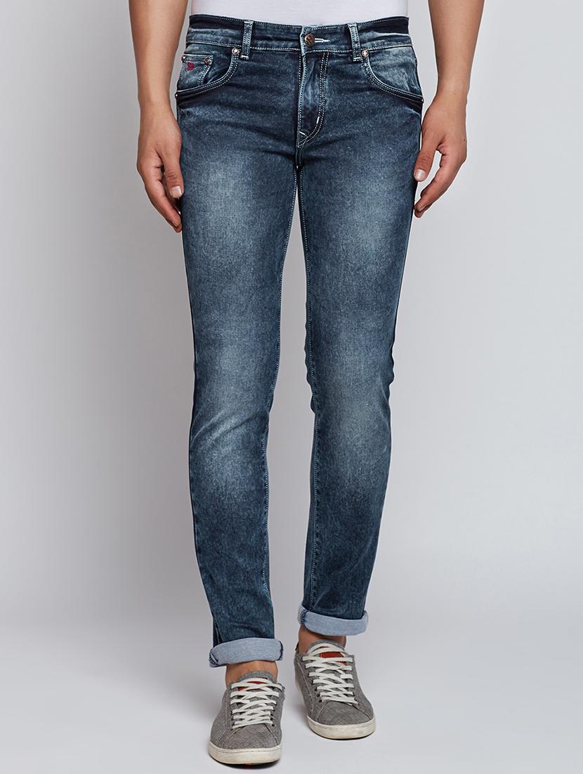 blue cotton washed jeans - 15341775 - Zoom Image - 1