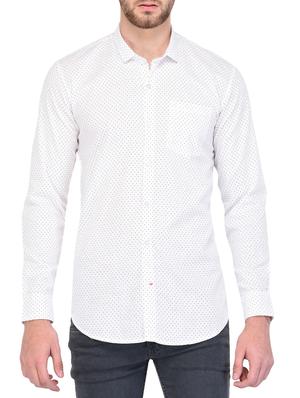 white cotton casual shirt - 15341791 - Standard Image - 1