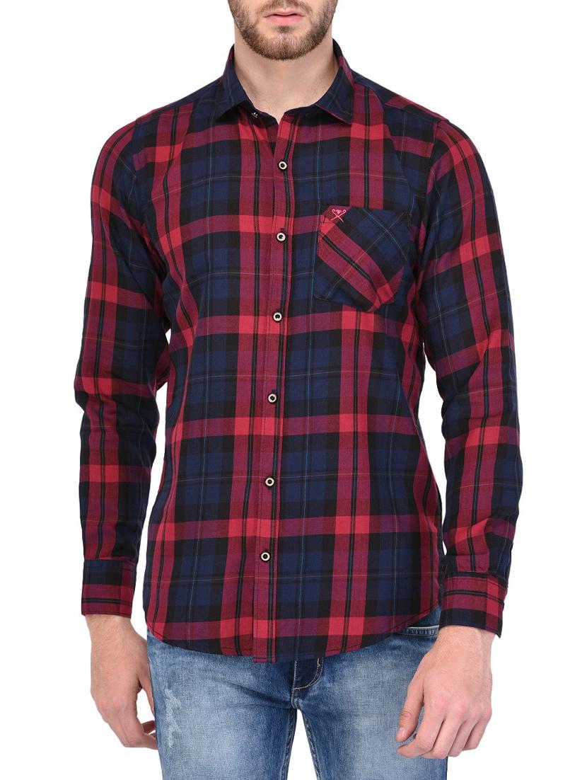 red cotton casual shirt - 15341798 - Zoom Image - 1
