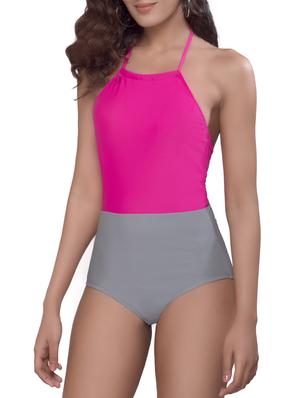 multi colored halter monokini - 15341827 - Standard Image - 1