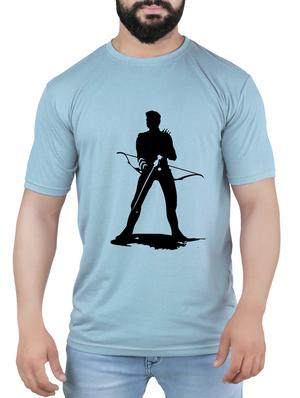 blue cotton chest print t-shirt - 15342036 - Standard Image - 1