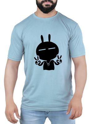 blue cotton chest print t-shirt - 15342066 - Standard Image - 1