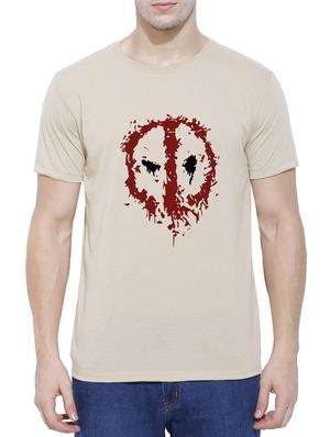 beige cotton blend chest print t-shirt - 15342123 - Standard Image - 1