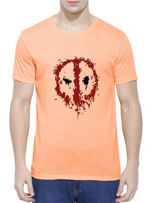 orange cotton blend chest print tshirt - 15342127 - Standard Image - 1