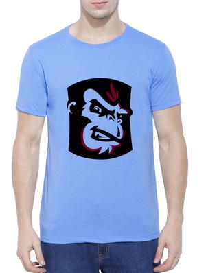 blue cotton blend chest print tshirt - 15342159 - Standard Image - 1