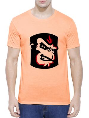orange cotton blend chest print tshirt - 15342162 - Standard Image - 1