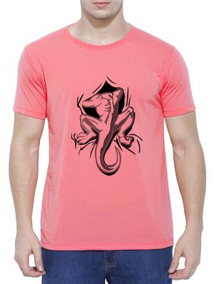pink cotton chest print t-shirt - 15342210 - Standard Image - 1
