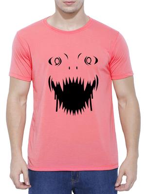 pink cotton chest print t-shirt - 15342220 - Standard Image - 1