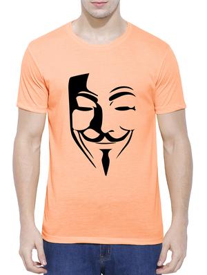 orange cotton blend chest print tshirt - 15342237 - Standard Image - 1