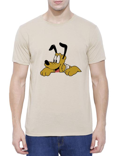 beige cotton blend character t-shirt - 15342253 - Very Small Image - 1