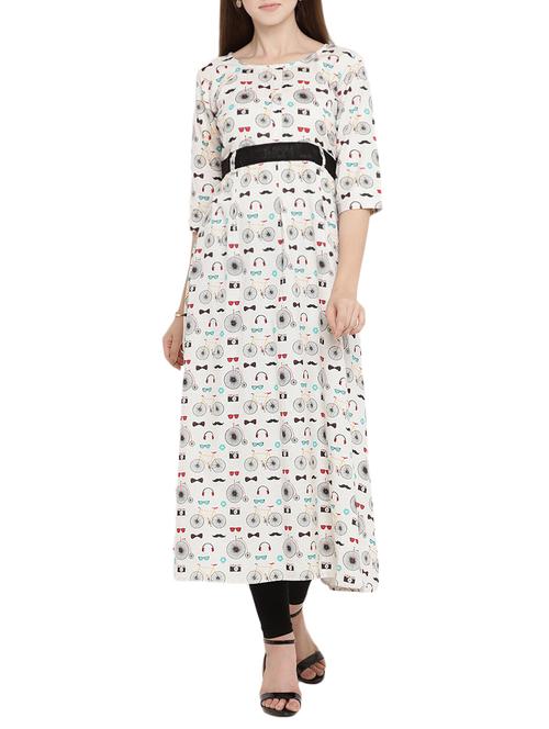 flared quirky kurta - 15342492 - Standard Image - 1