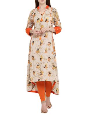 high low printed kurta - 15342504 - Standard Image - 1