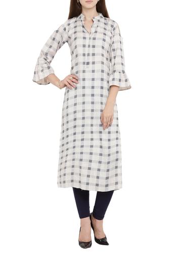 straight checks kurta - 15342520 - Very Small Image - 1