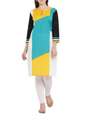 black cotton straight kurta - 15342527 - Standard Image - 1