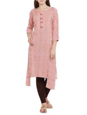 asymmetric stripes kurta - 15342531 - Standard Image - 1