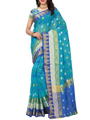 Paisley kota doria saree with blouse - 15342656 - Standard Image - 1