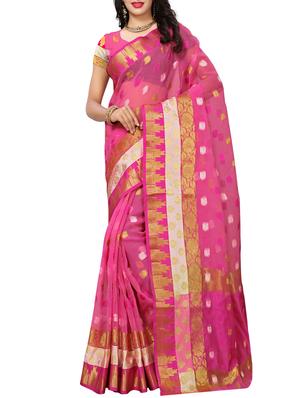 Temple kota doria saree with blouse - 15342658 - Standard Image - 1