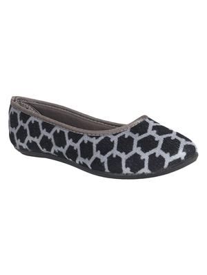black fabric slip on ballerina - 15343119 - Standard Image - 1