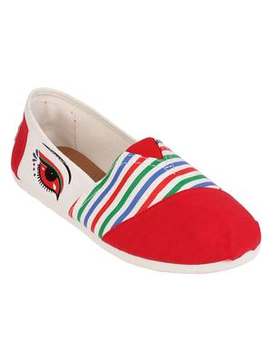 red slip on casual shoes - 15343122 - Standard Image - 1