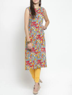 straight printed kurta - 15343137 - Standard Image - 1