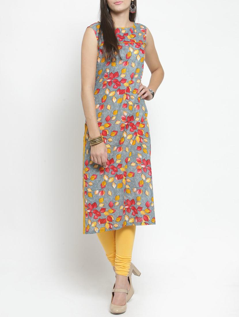 straight printed kurta - 15343137 - Zoom Image - 1